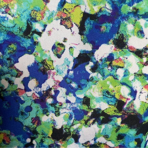 Ann Taylor Abstract Flower Print A-Line Dress - Picture 4 of 12